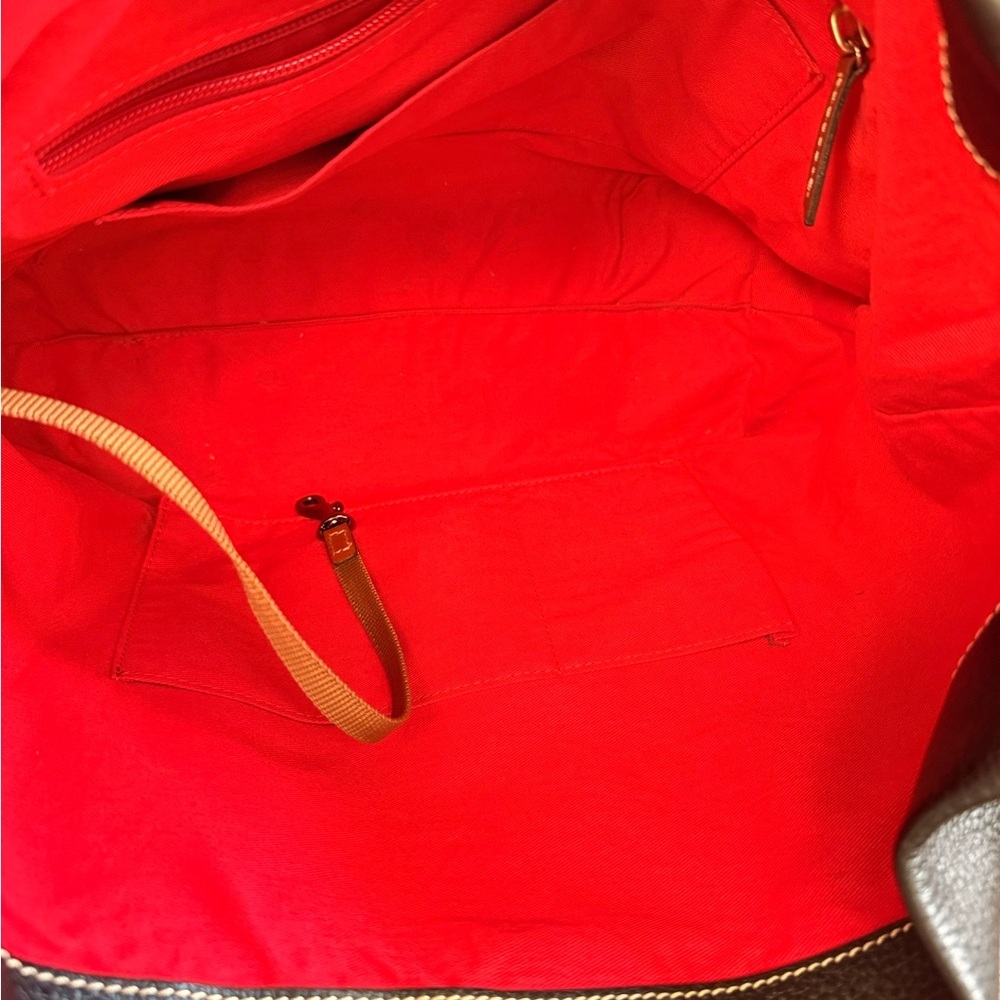 Dooney and Bourke Pebble Grain Leather Logo Lock Shoulder Bag - Picture 10 of 14